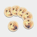 Shar Pei Portrait Print Leather Coaster Set