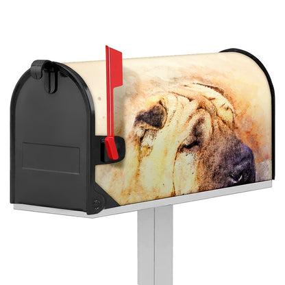 Shar Pei Portrait Print Mailbox Cover