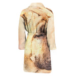 Shar Pei Portrait Print Men's Bathrobe