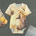 Shar Pei Portrait Print Men's Bodysuit