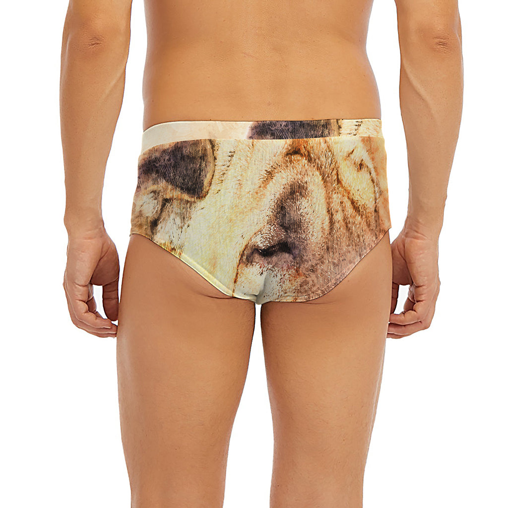 Shar Pei Portrait Print Men's Briefs