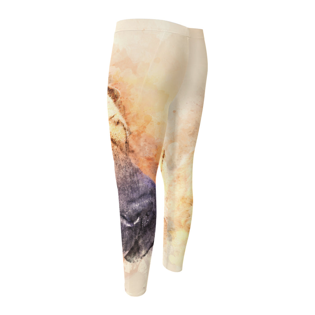 Shar Pei Portrait Print Men's Compression Pants