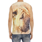 Shar Pei Portrait Print Men's Fitness Tank Top