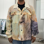 Shar Pei Portrait Print Men's Shirt Jacket