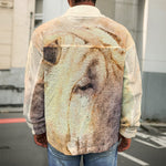 Shar Pei Portrait Print Men's Shirt Jacket