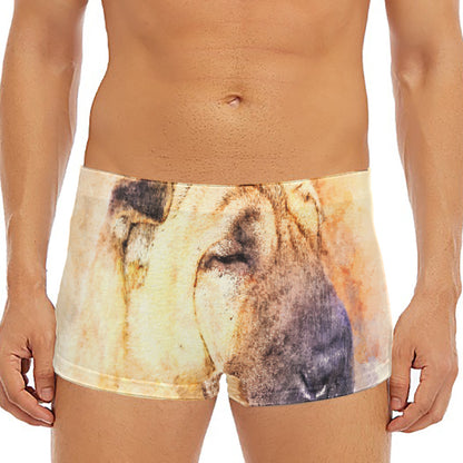 Shar Pei Portrait Print Men's Short Boxer Briefs