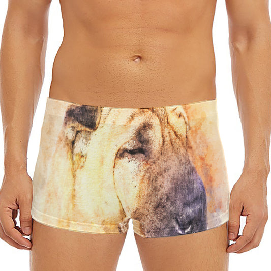 Shar Pei Portrait Print Men's Short Boxer Briefs