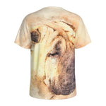 Shar Pei Portrait Print Men's Sports T-Shirt
