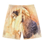 Shar Pei Portrait Print Men's Swim Trunks