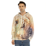 Shar Pei Portrait Print Men's Velvet Pullover Hoodie