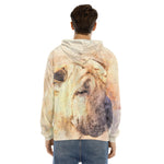 Shar Pei Portrait Print Men's Velvet Pullover Hoodie