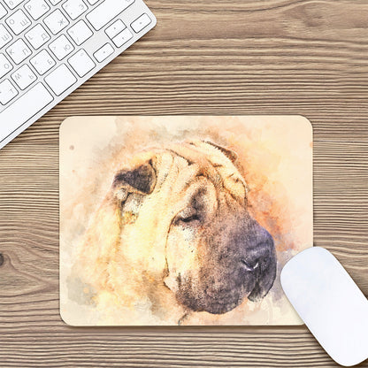 Shar Pei Portrait Print Mouse Pad
