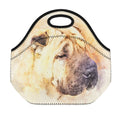 Shar Pei Portrait Print Neoprene Lunch Bag