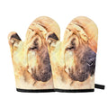 Shar Pei Portrait Print Oven Mitts