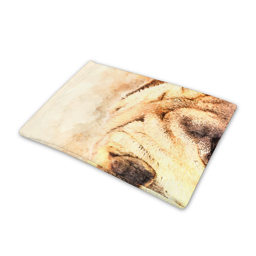 Shar Pei Portrait Print Pet Cooling Mat Cover