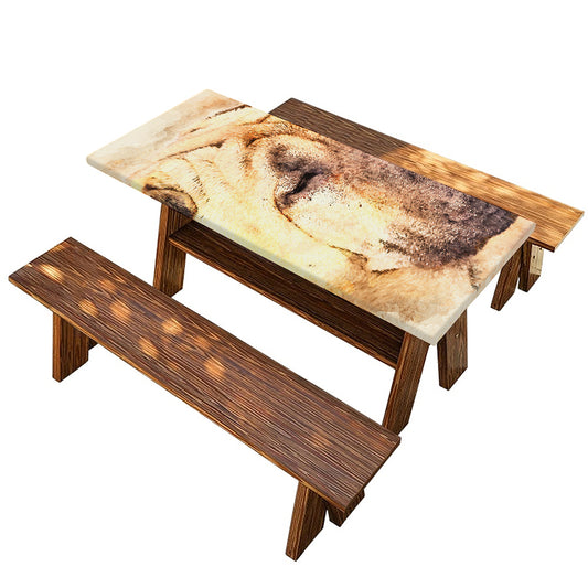 Shar Pei Portrait Print Picnic Table Cover