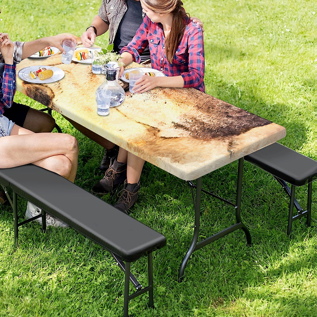 Shar Pei Portrait Print Picnic Table Cover