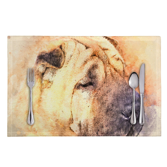 Shar Pei Portrait Print Placemat