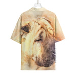 Shar Pei Portrait Print Rayon Hawaiian Shirt