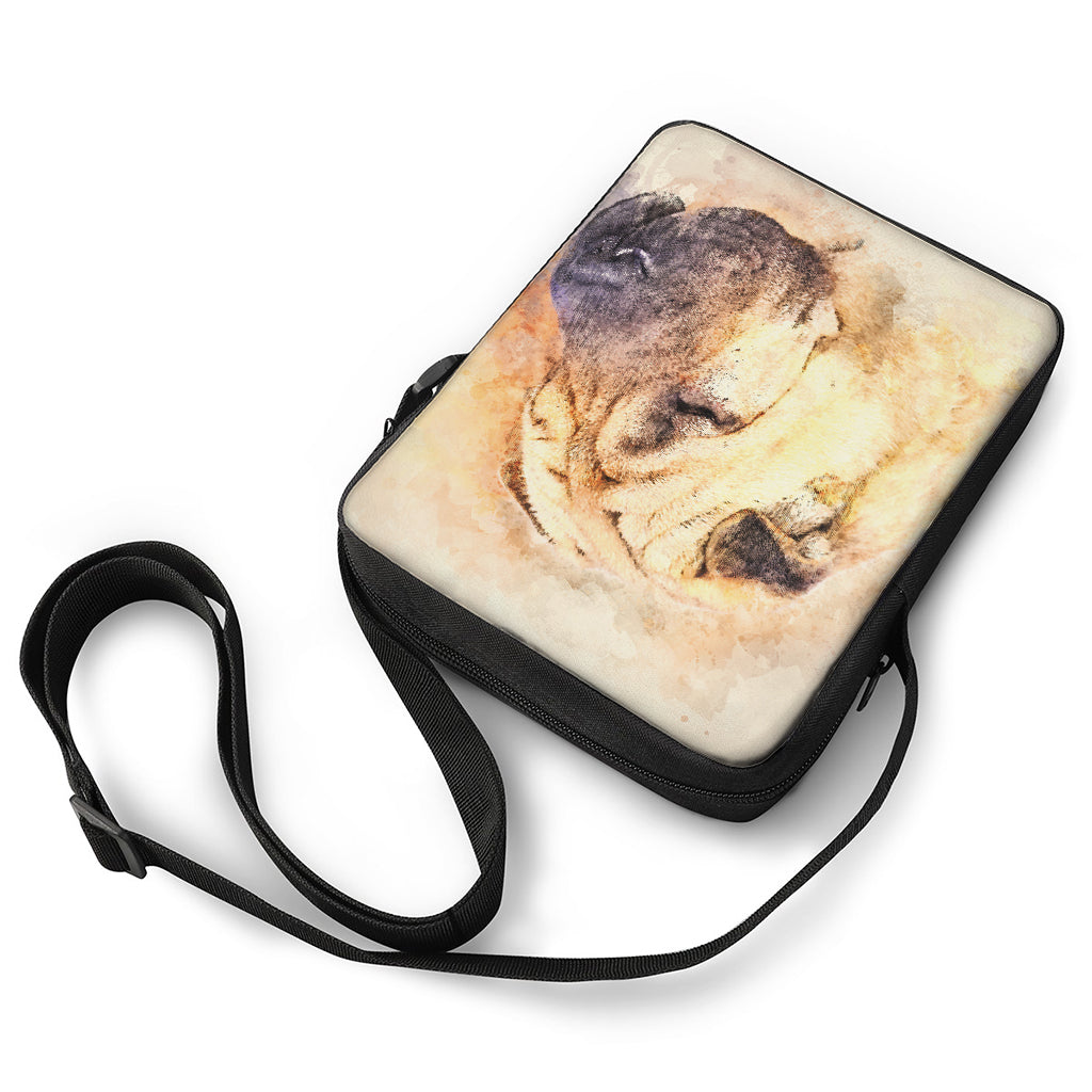 Shar Pei Portrait Print Rectangular Crossbody Bag