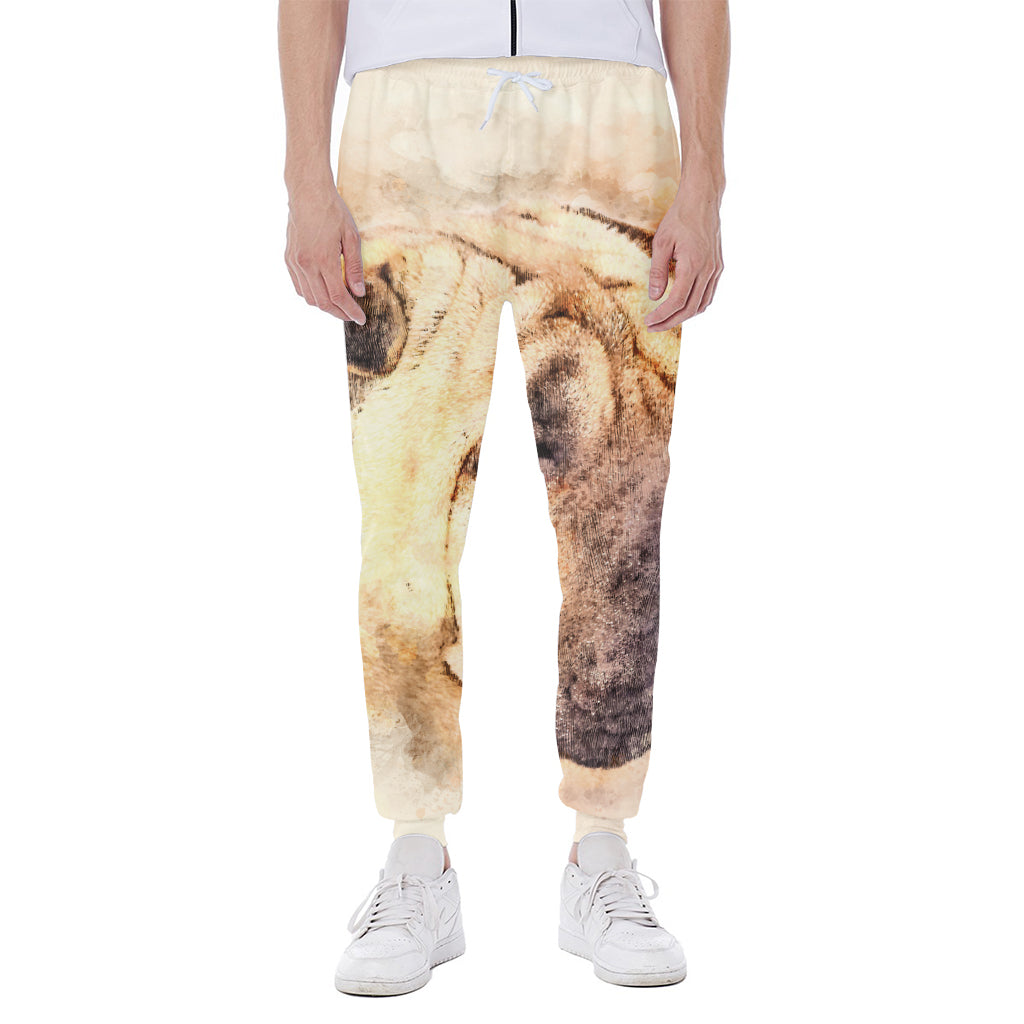 Shar Pei Portrait Print Scuba Joggers