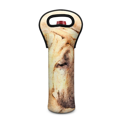 Shar Pei Portrait Print Single Neoprene Wine Tote