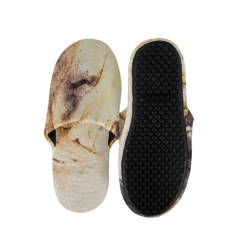 Shar Pei Portrait Print Slippers