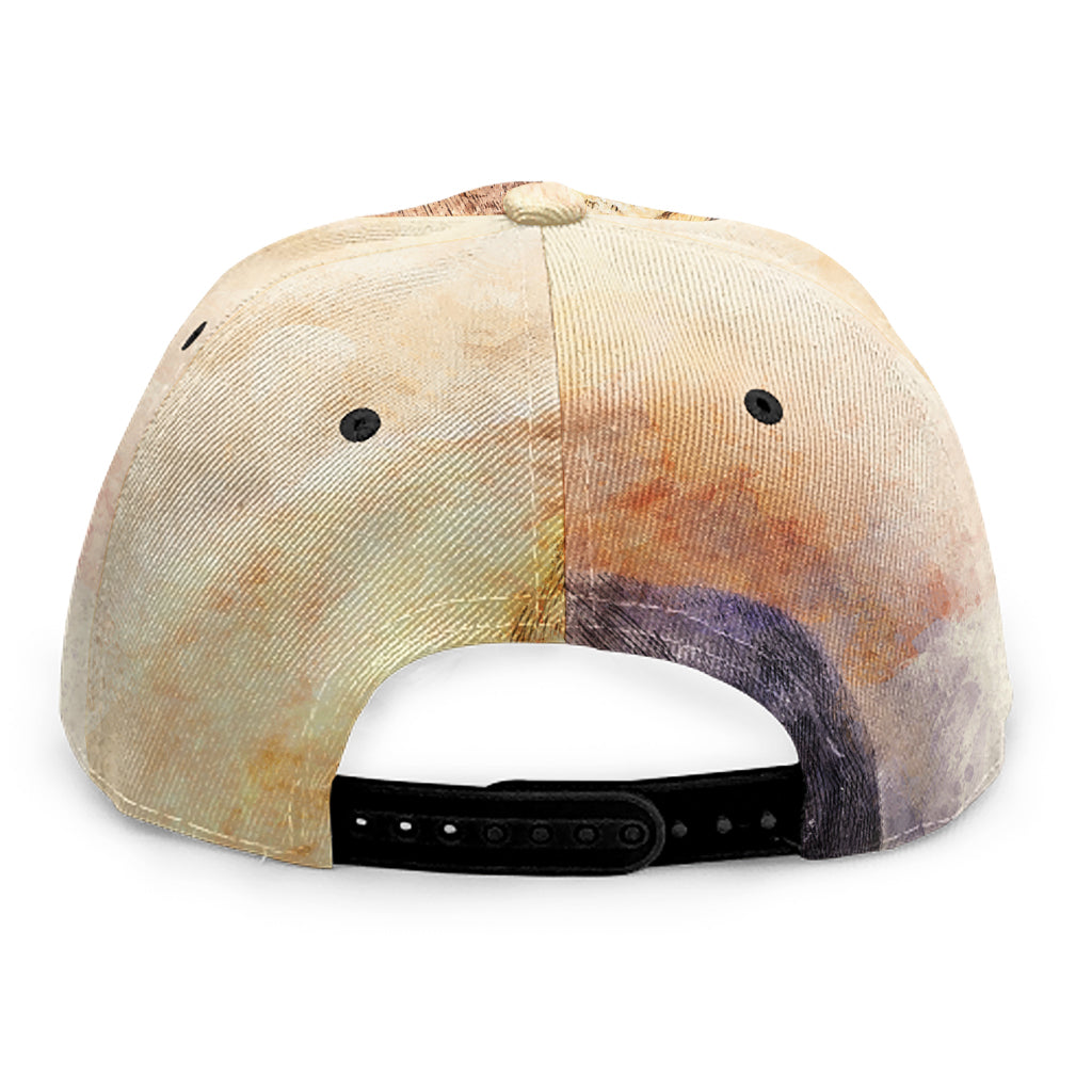 Shar Pei Portrait Print Snapback Cap