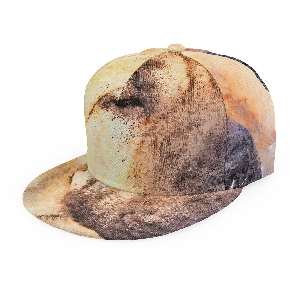 Shar Pei Portrait Print Snapback Cap