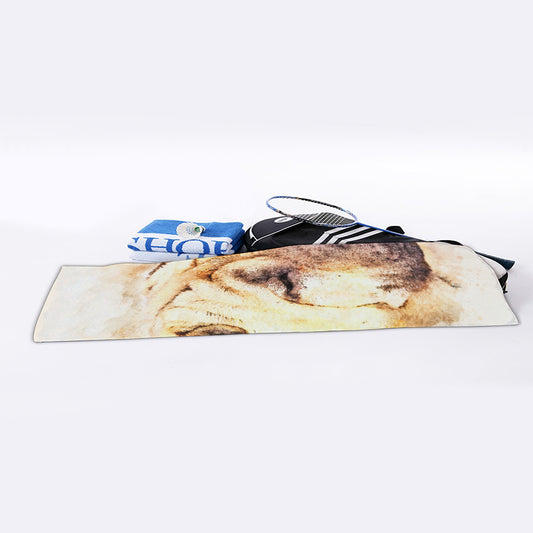 Shar Pei Portrait Print Sports Towel