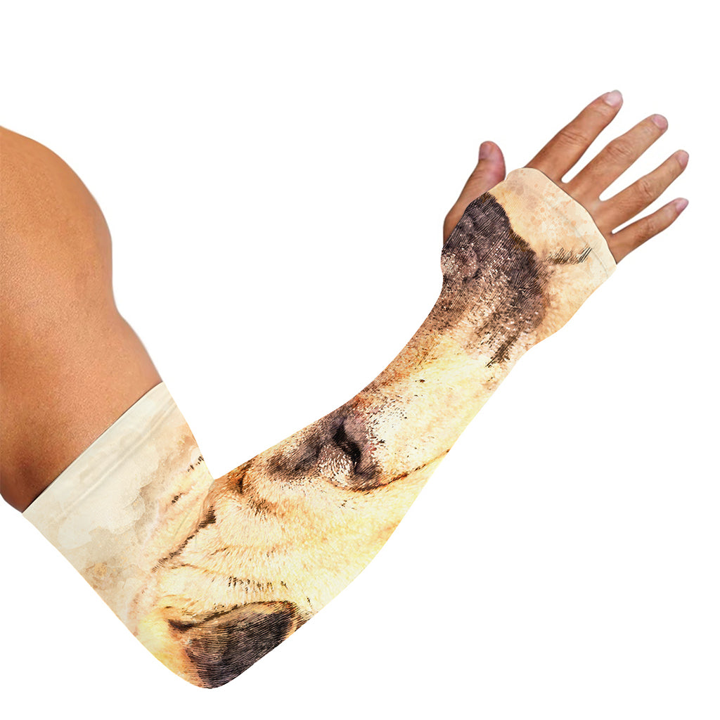 Shar Pei Portrait Print Sun Protection Arm Sleeves