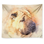 Shar Pei Portrait Print Tapestry