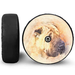 Shar Pei Portrait Print Tire Cover With Camera Hole