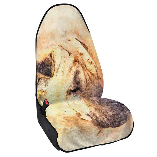 Shar Pei Portrait Print Waterproof Car Seat Cover