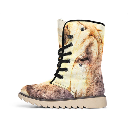 Shar Pei Portrait Print Winter Boots