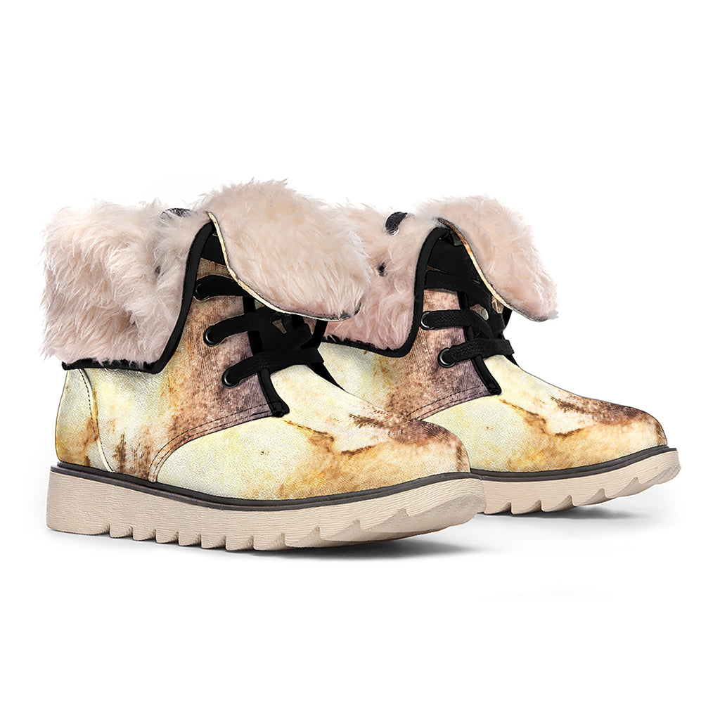 Shar Pei Portrait Print Winter Boots