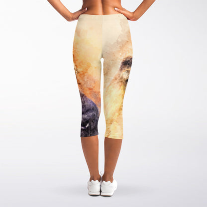 Shar Pei Portrait Print Women's Capri Leggings
