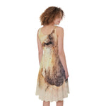 Shar Pei Portrait Print Women's Sleeveless Dress