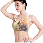 Shar Pei Portrait Print Women's Sports Bra
