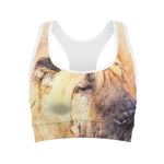 Shar Pei Portrait Print Women's Sports Bra