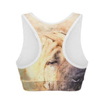 Shar Pei Portrait Print Women's Sports Bra
