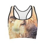 Shar Pei Portrait Print Women's Sports Bra