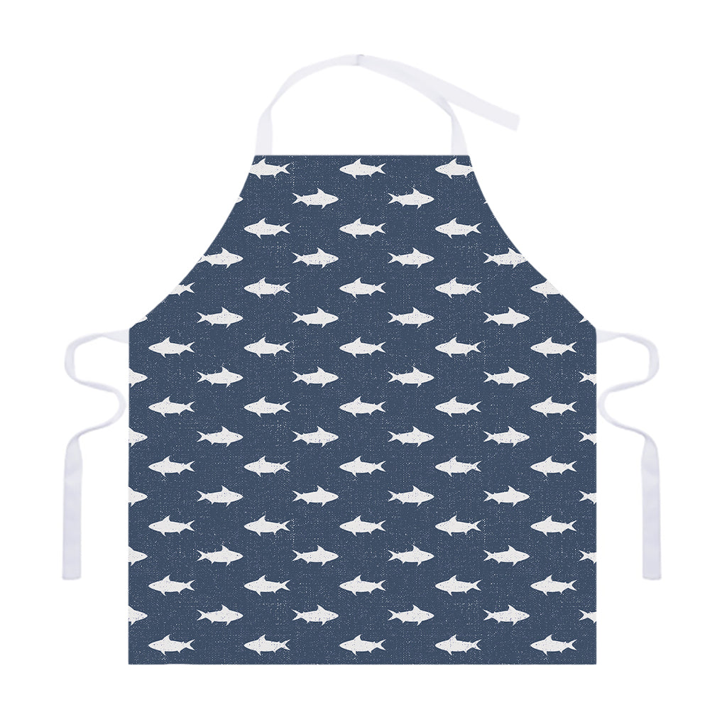 Shark Fish Pattern Print Adjustable Apron