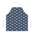 Shark Fish Pattern Print Adjustable Apron