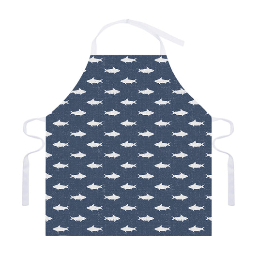Shark Fish Pattern Print Adjustable Apron