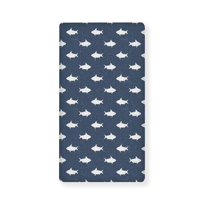 Shark Fish Pattern Print Baby Crib Sheet