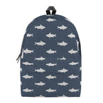 Shark Fish Pattern Print Backpack