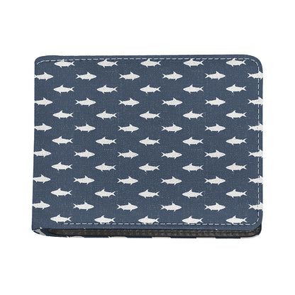 Shark Fish Pattern Print Bifold Wallet