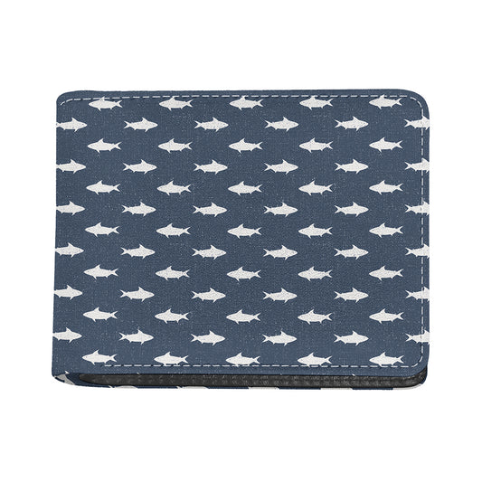Shark Fish Pattern Print Bifold Wallet