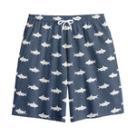 Shark Fish Pattern Print Cotton Shorts